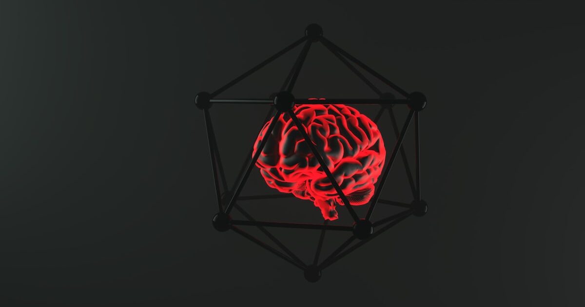 Abstrakte Darstellung eines Gehirns, Symbolbild für den präfrontalen Cortex unter Stress